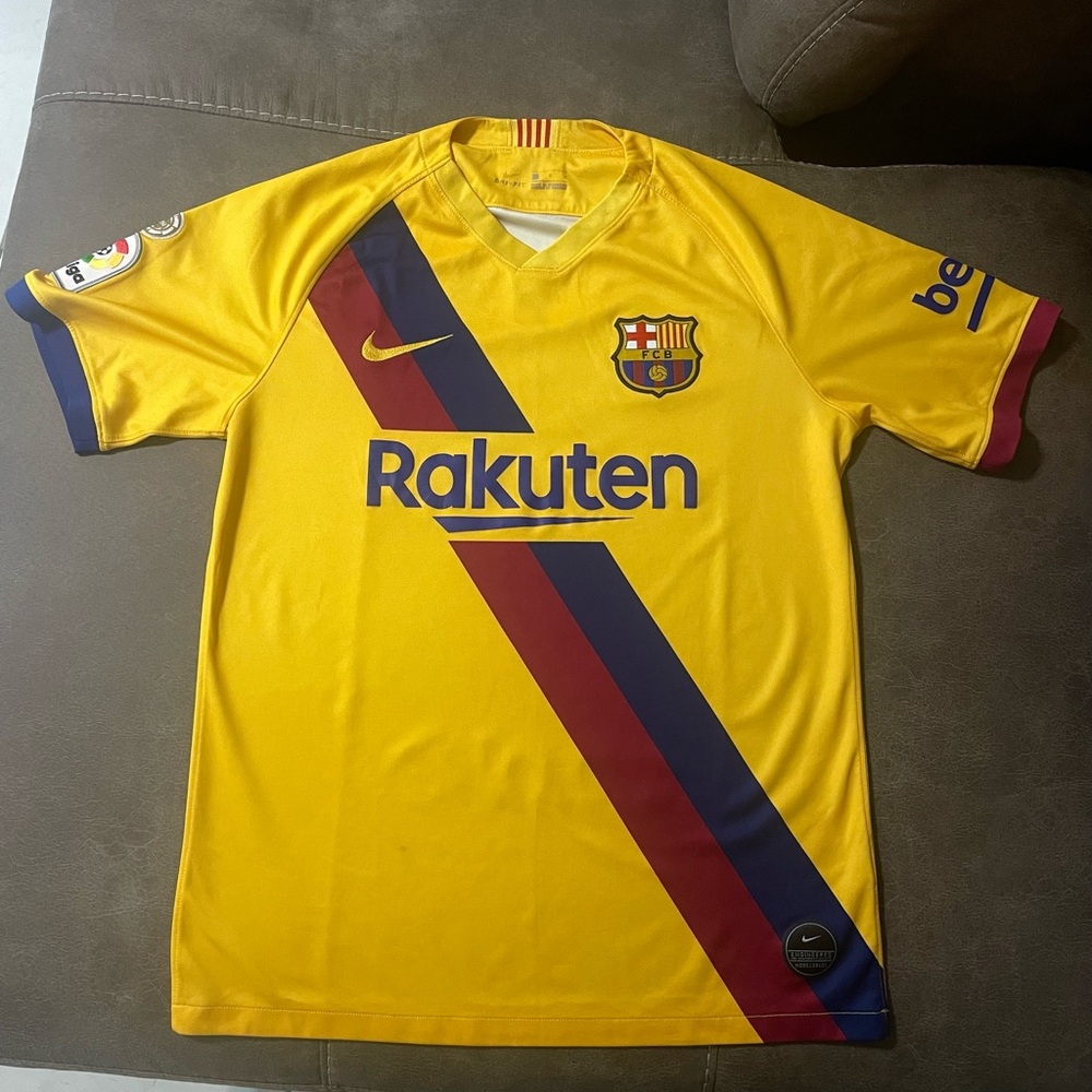 BARCELONA 2019 2020 AWAY FOOTBALL SHIRT SOCCER JERSEY NIKE AJ5531-728 sz M MEN